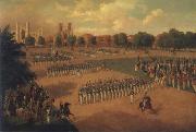 Otto Boetticher Seventh Regiment on Review oil